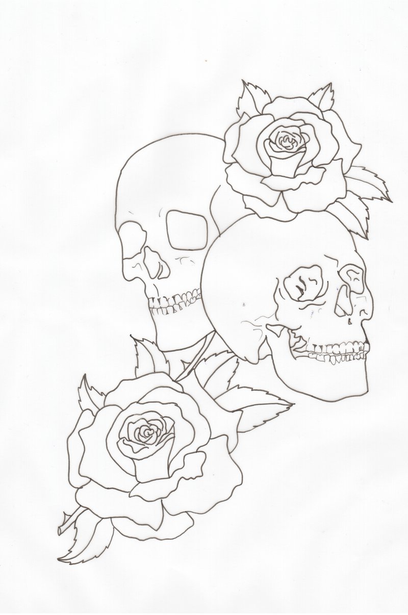 Skull rose by PiArt98 on DeviantArt