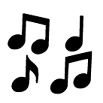 Single Black Musical Notes - Clipart library