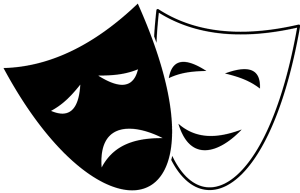 Comedy And Tragedy Masks Clipart - Clipart library
