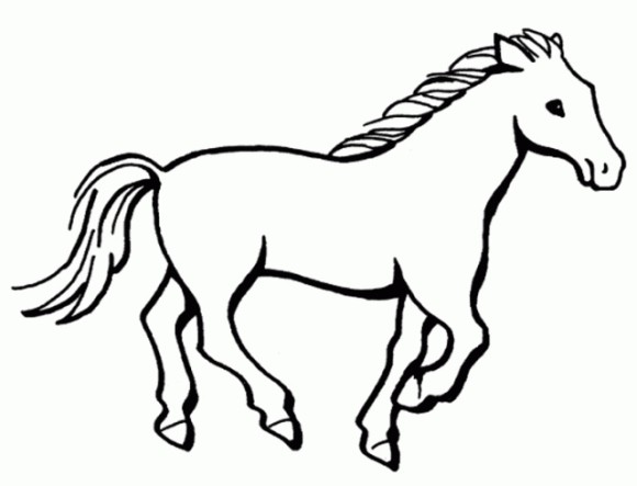 Horse Clipart Coloring Pages 2