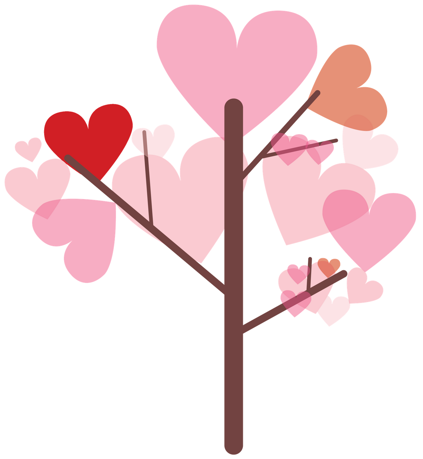 Heart Tree Illustration - Symbol of Love and Growth