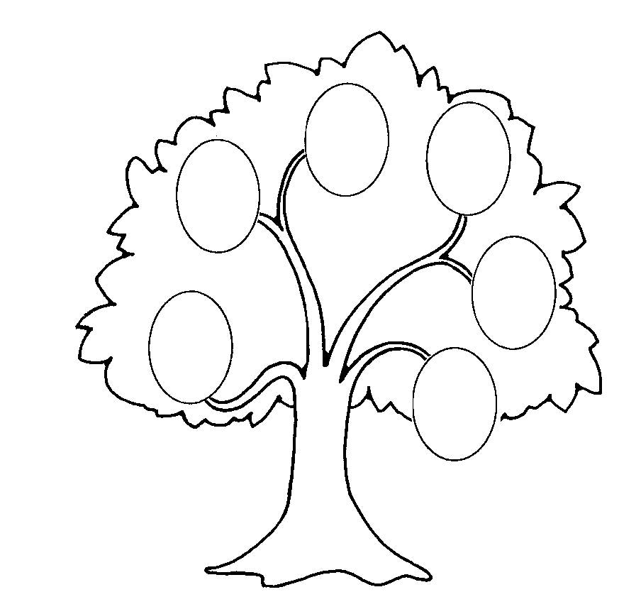 id card clipart black and white tree