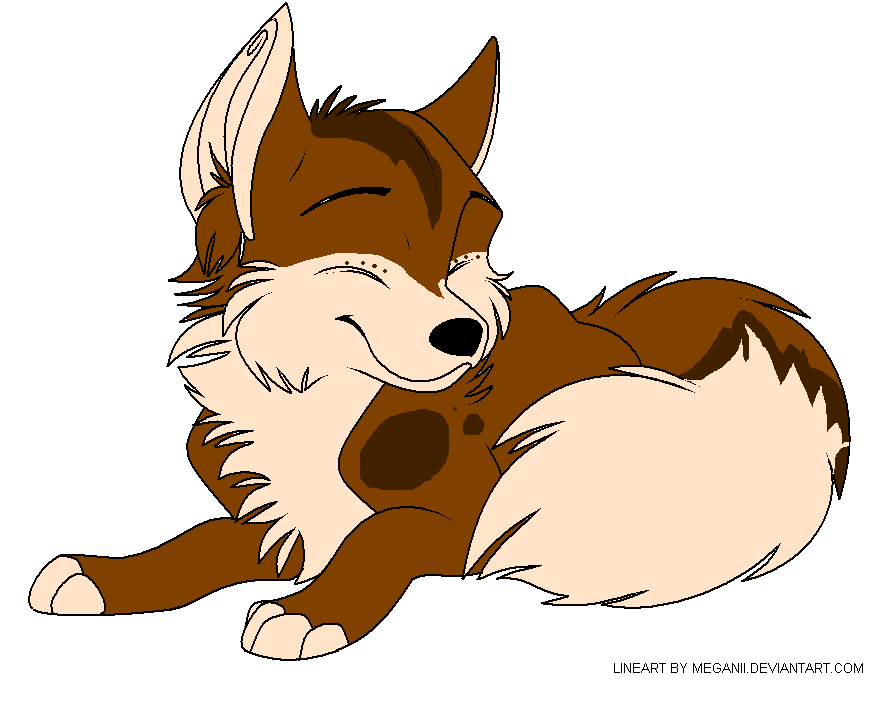 red anime wolf pup