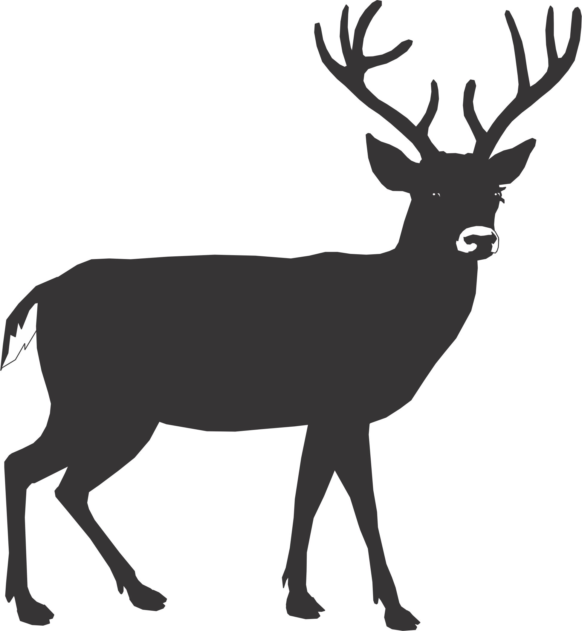 animated deer clipart