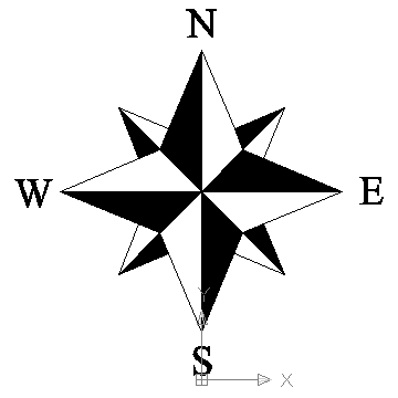 North Arrow 10 - Compass Rose block in symbols north arrows 