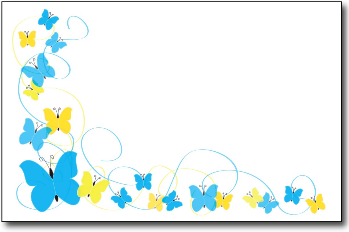butterfly paper borders