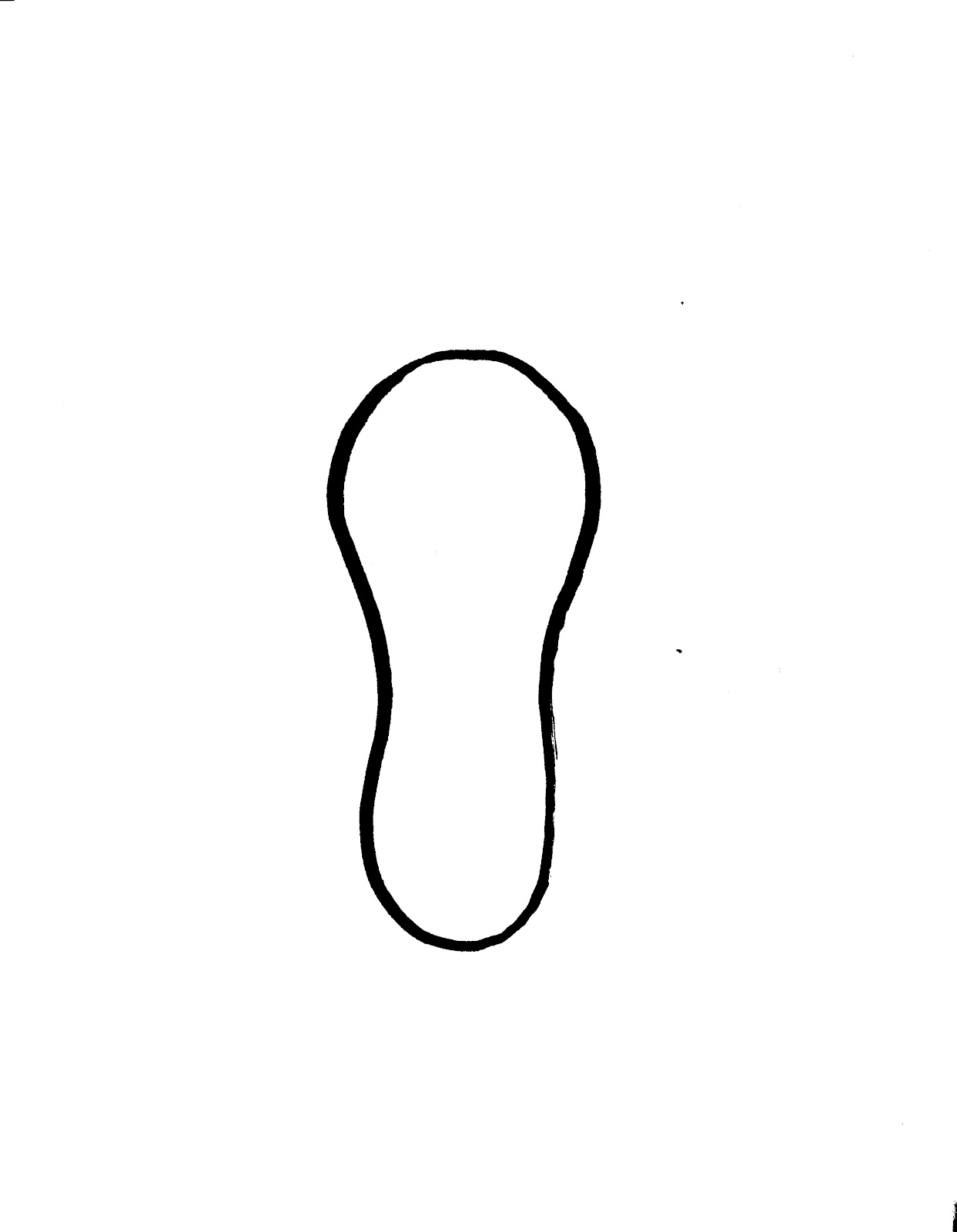 bottom of shoe outline template
