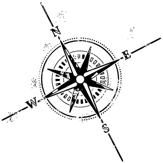 Printable Compass Rose with Degrees