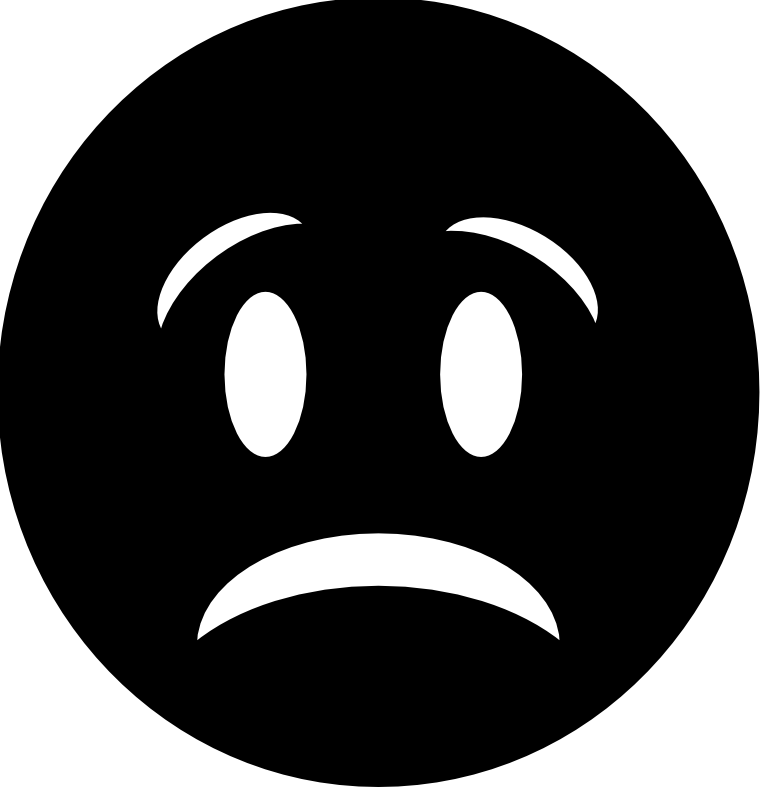 Sad Black Emoticon Face Svg Png Icon Free Download 55441 Images