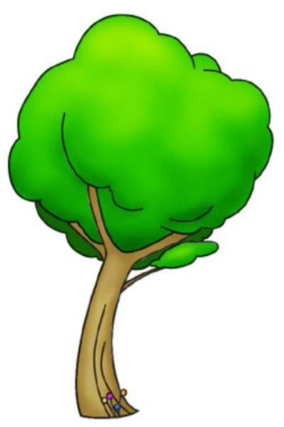 Cartoon Trees St image - vector clip art online, royalty free 
