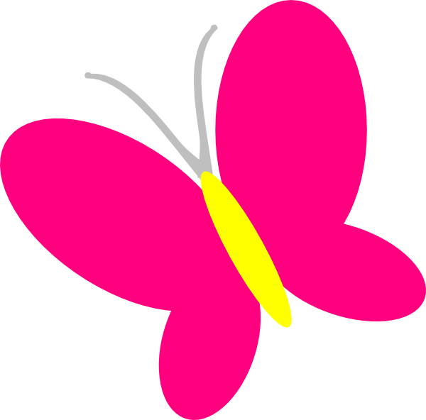 Pink Butterfly Clip Art at Clipart library - vector clip art online 