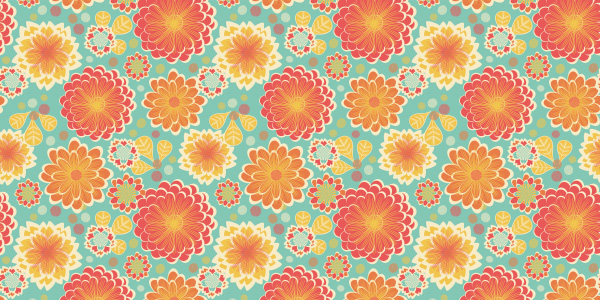 Retro Floral Pattern Background - Downloadable Seamless Design