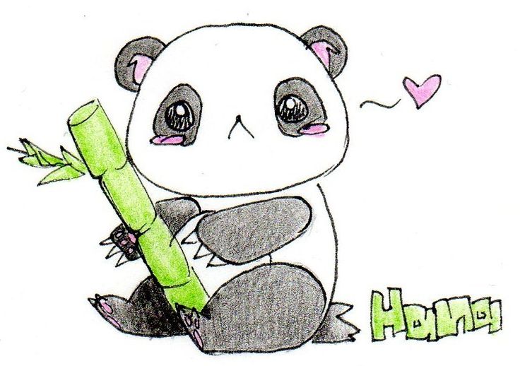 Cute Panda Clipart Illustration Black White Funny Clip Art Panda Stock  Vector by ©ArtVarStudio 599510474
