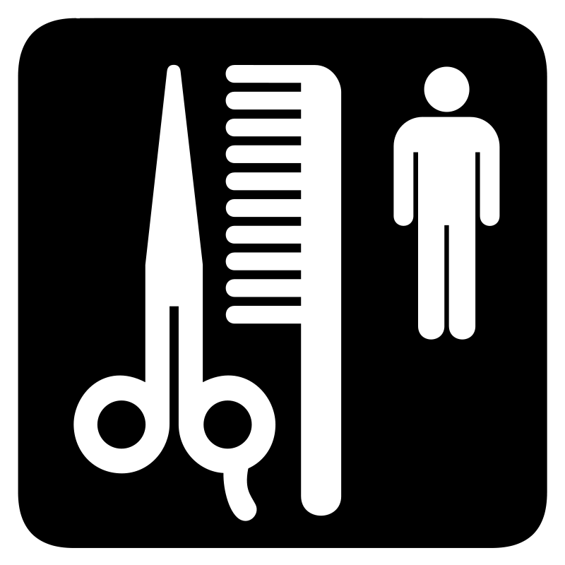 Haircut Icon - Barber Shop & Hair Salon Symbol