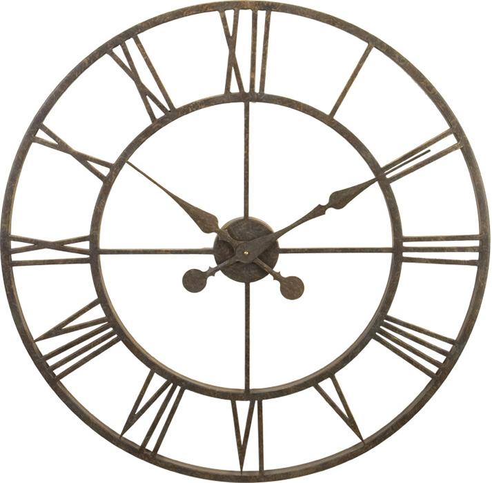 Rustic Metal Wall Clock with Roman Numerals - Vintage Decor Accent
