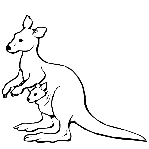 Parent And Child Kangaroo Coloring Day : KidsyColoring | Free 