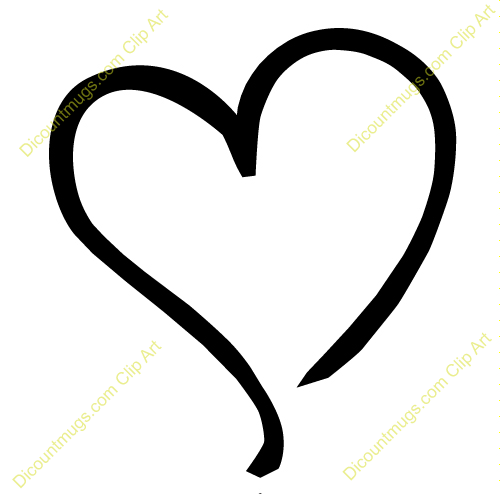 heart outline clip art free