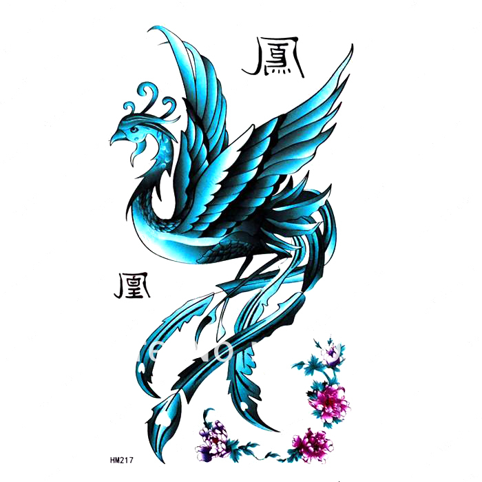 Buy Large Phoenix Colorful Temporary Tattoo Click for More Online in India   Etsy