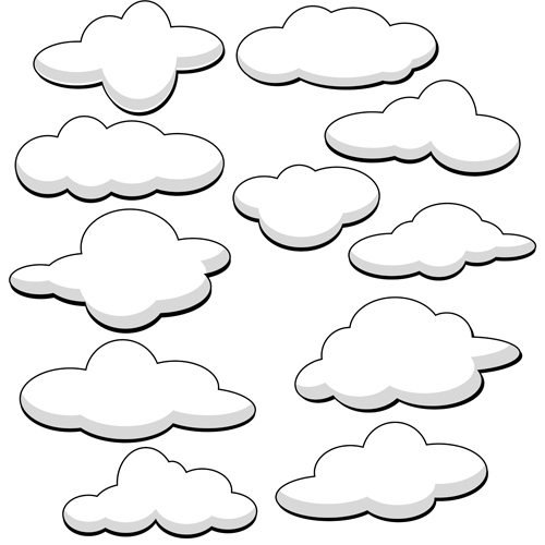 Cartoon clouds vector 1 Cartoons vector free download