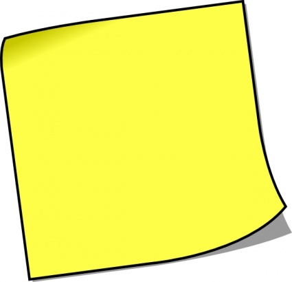 Yellow Sticky Note Clipart - Free Download for Notes & Reminders