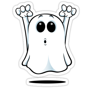 Cartoon Ghost - Going Boo! Stickers by DesignWolf | Redbubble