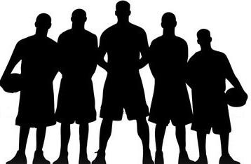 Basketball Team Silhouette Clipart - Free Clipart