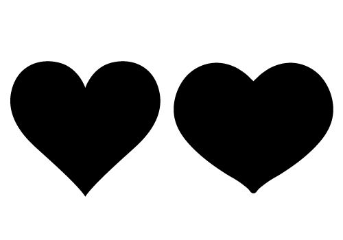 Loving Heart Silhouette Vector Free Download | Art | Clipart library