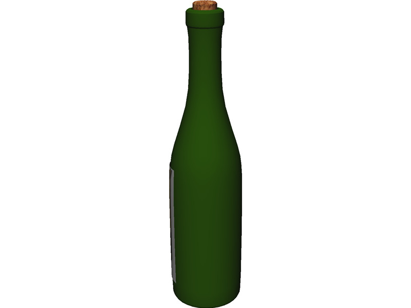 Classic Green Wine Bottle with Cork - Premium Beverage Packaging