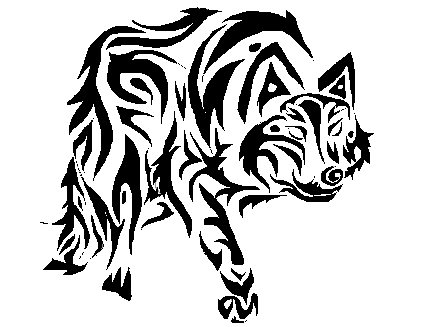 Traditional Cartoon Wolf Tattoo Small - wide 3