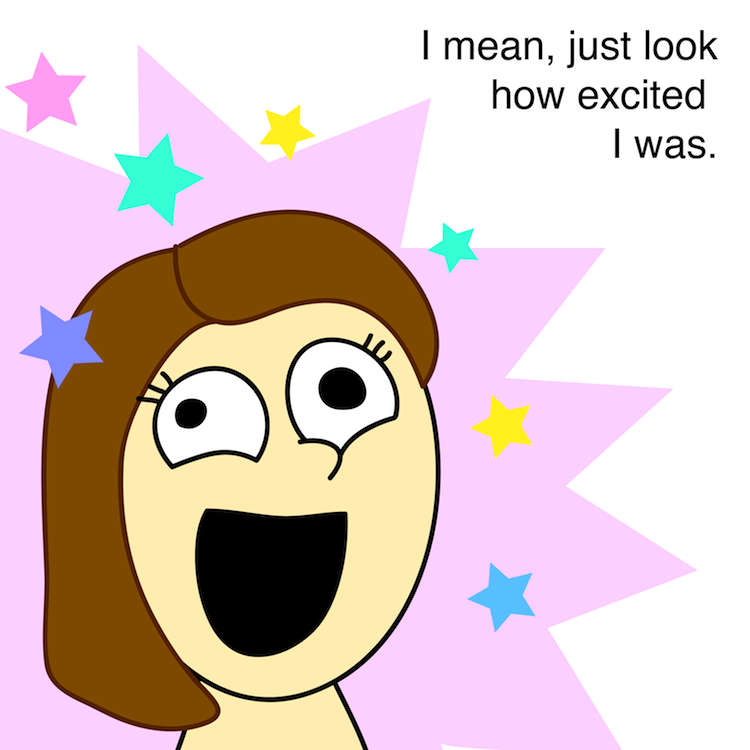 Excited Cartoon Character - Expressive Joy Illustration