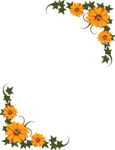 simple floral designs for border