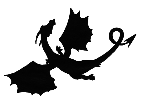 Dragon silhouette by Gengakutaku on Clipart library