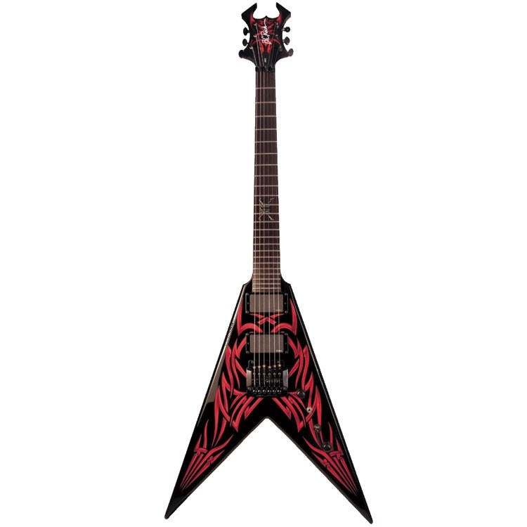Dean Razorback Electric Guitar - Black/Red Flame Finish | Rock & Metal Instrument