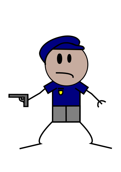 Cartoon Police Officer Illustration - Free Vector Graphic