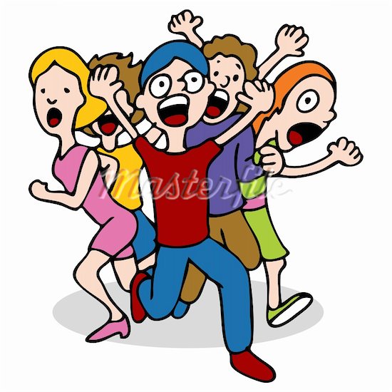 People Running Scared Clipart - Free Clip Art Images