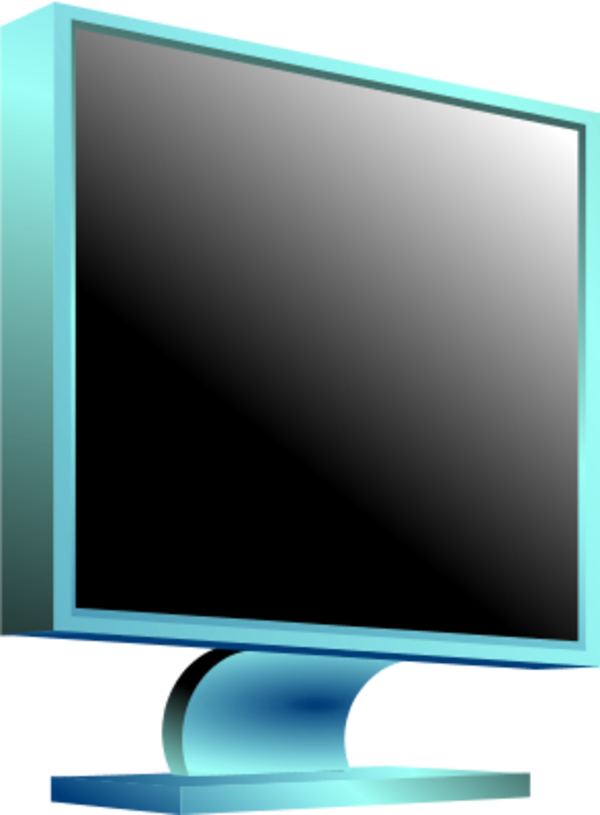 computer monitor LCD LED plasma screen - vector Clip Art