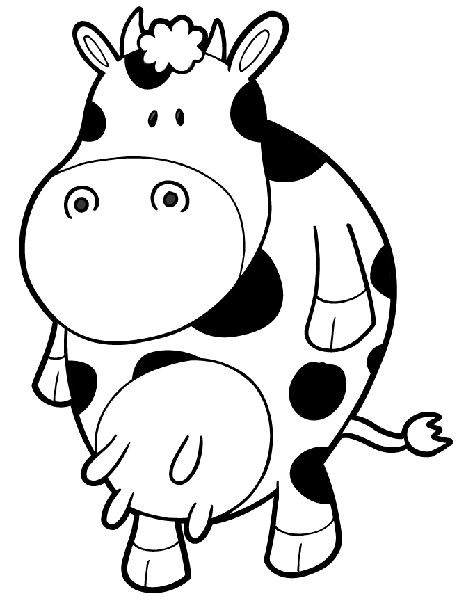 And Fat Cows Skinny Coloring Page Sketch Coloring Page