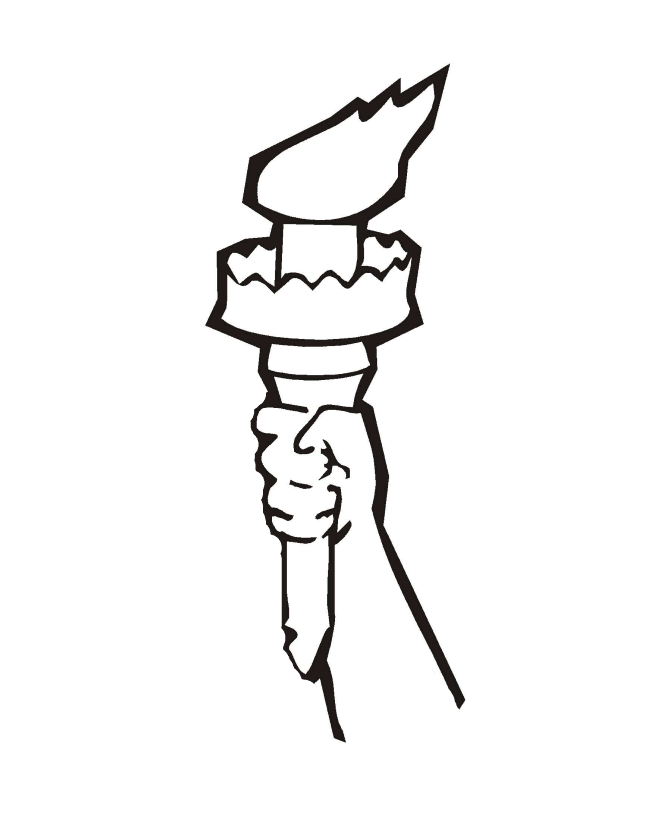 Statue Of Liberty Torch Coloring Page Images  Pictures - Becuo