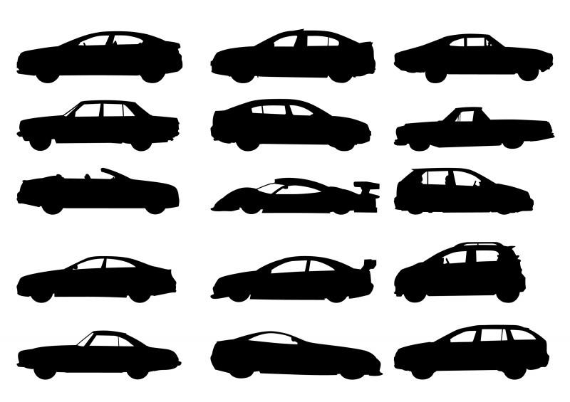 15 Old And New Car Silhouettes - free vector download
