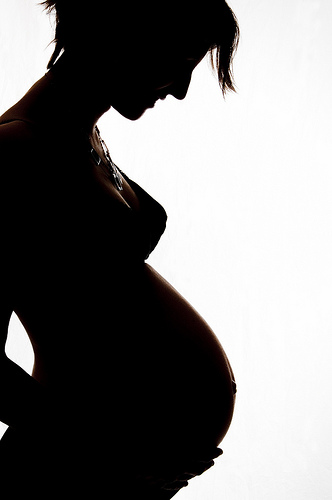 Silhouette de femme enceinte - Silhouette of pregnant woman 