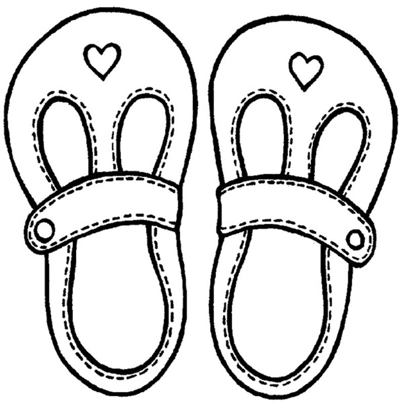 Free Slippers Clipart Black And White, Download Free Slippers Clipart ...