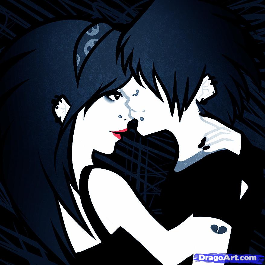 Emo anime couple by BlAhIsMyNaMe on DeviantArt