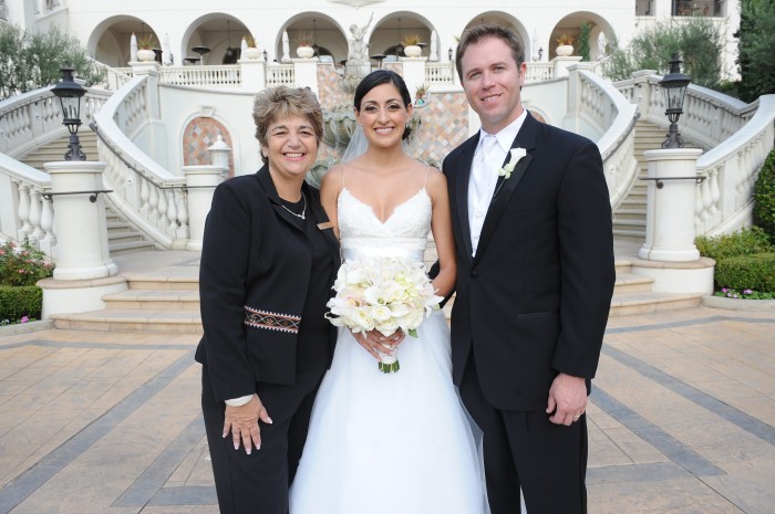 Elegant Wedding Portrait at Historic Staircase Venue