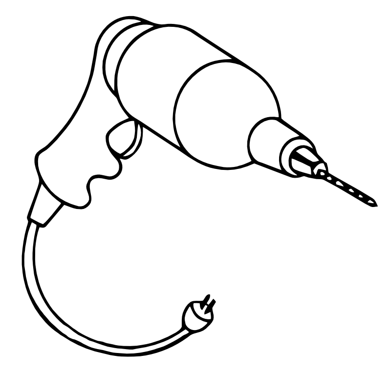 Clipart - Power Drill - Tools 004