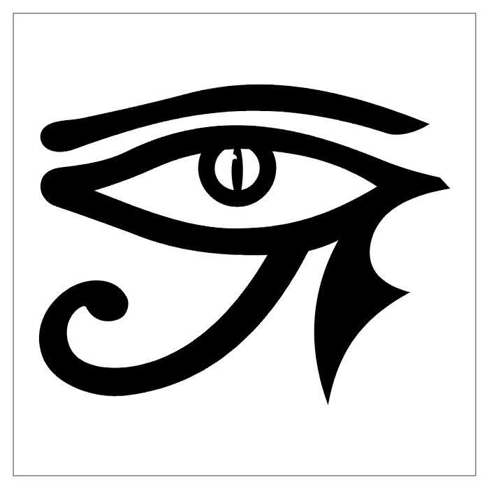 Buy Egyptian Eye Startangle Tribal Tattoo Design Black White Online in  India  Etsy