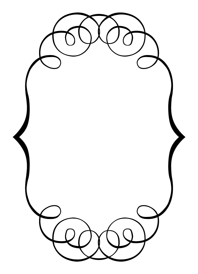 Decorative Scrollwork Frame Template - Free Download & Editable Design