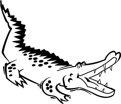 Printable Coloring Pages: Printable Alligator Coloring Page