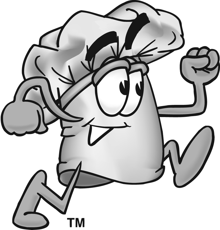 Chef Hat Mascot Running - Fun Food & Cooking Illustration