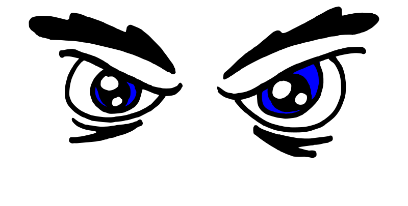 Angry Cartoon Eyes - Clipart library