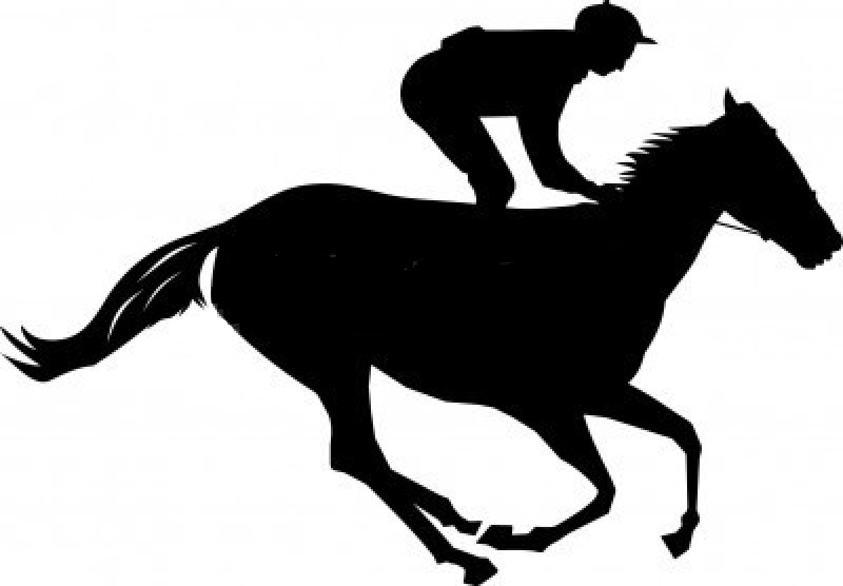 Силуэт бегущего коня